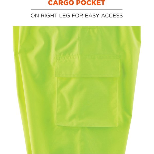 Black Bottom Rain Bibs, Lime, XL