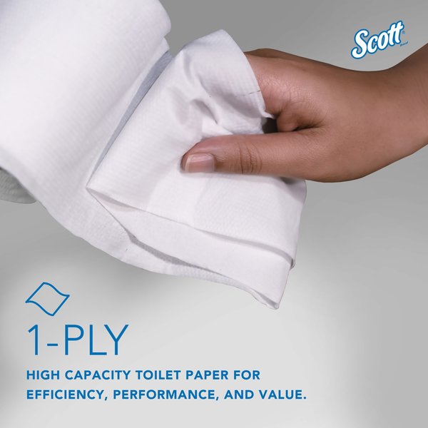 Coreless High-Capacity Jumbo Roll Toilet Paper, 1-Ply, White, (2,300'/Roll, 12 Rolls/Case)
