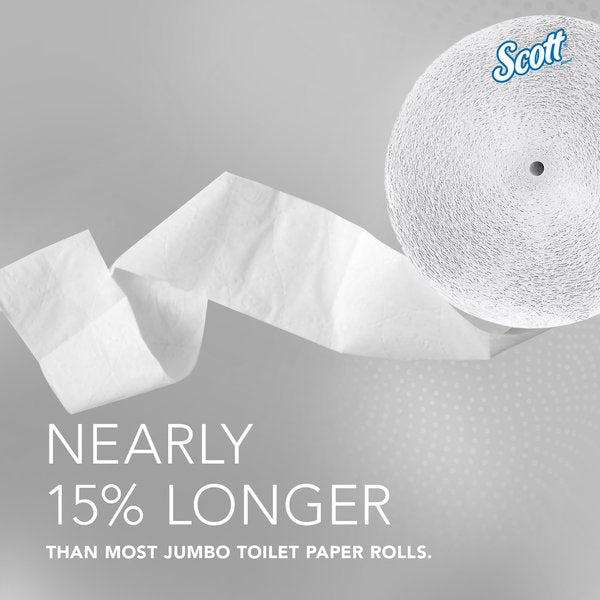 Coreless High-Capacity Jumbo Roll Toilet Paper, 1-Ply, White, (2,300'/Roll, 12 Rolls/Case)