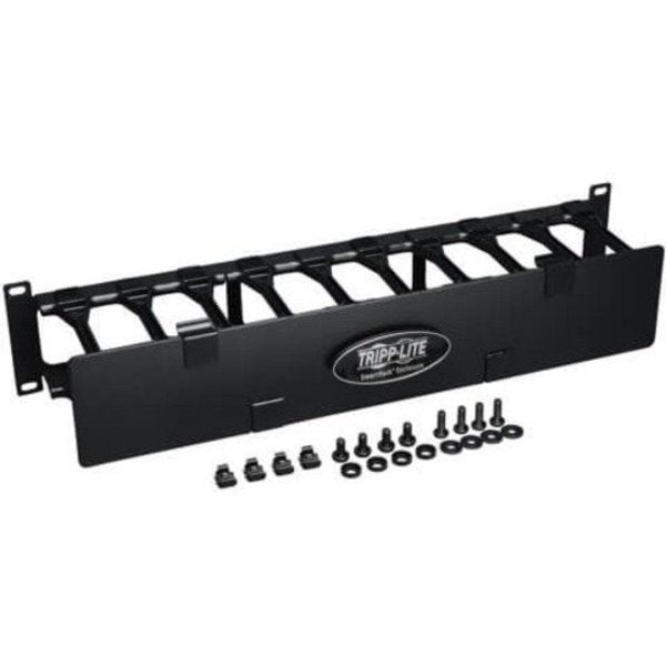 Cable Manager, Finger Duct, Dual Cover, 2U