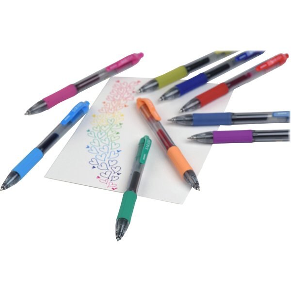 Retractable Gel Pen, Medium 0.7 mm, Black PK12