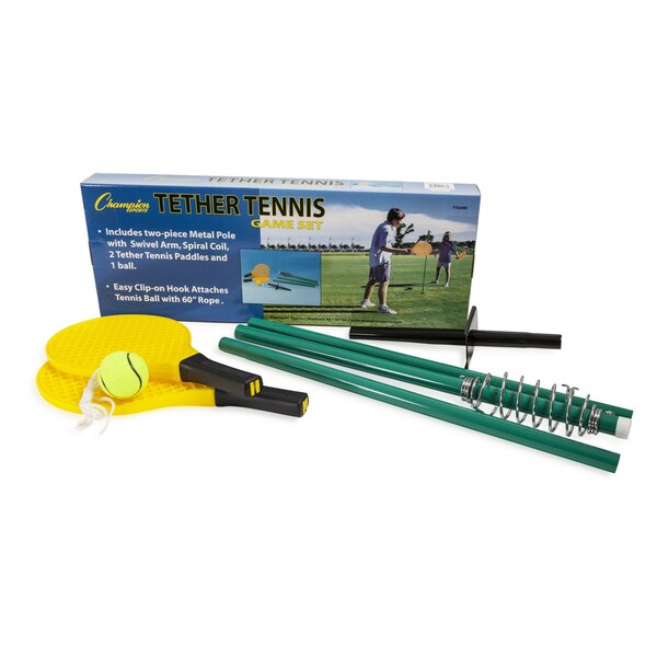 Tether Tennis Set, Pole, Ball, 2 Paddles