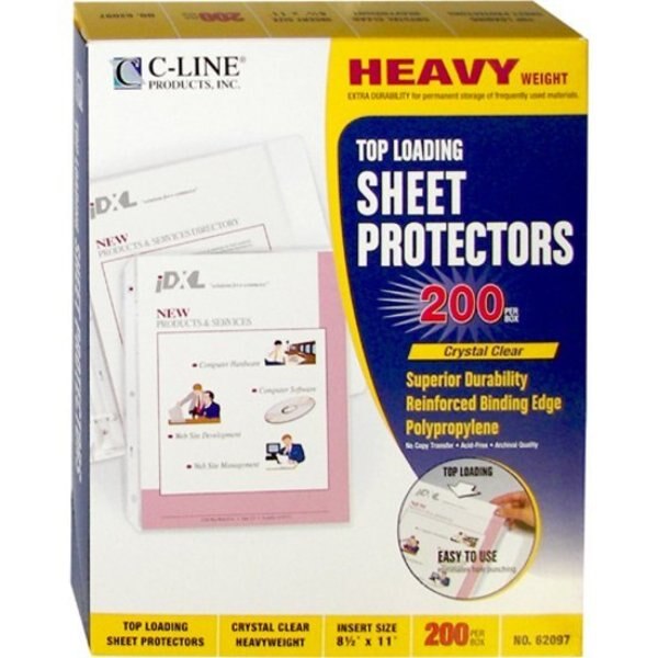 Page Protector, Poly, Clear, 11x8.5