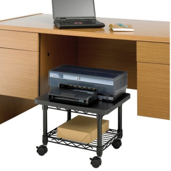 Underdesk Printer/Fax Stand, Black