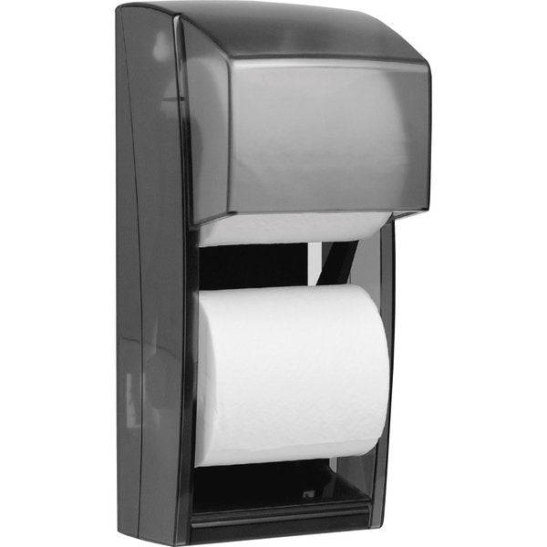 Vertical Single Roll Toilet Paper Dispenser (09021), Black, 6.0