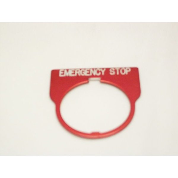 Standard Legend Plate, Emergency Stop