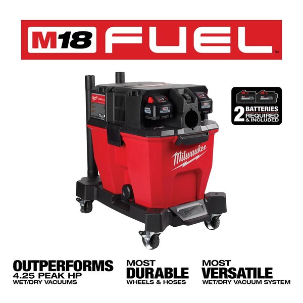 M18 FUEL 9 Gallon Dual-Battery Wet/Dry Shop Vacuum Kit