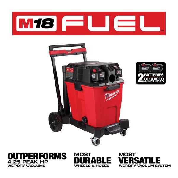 M18 FUEL 12 Gallon Dual-Battery Wet/Dry Shop Vacuum Kit