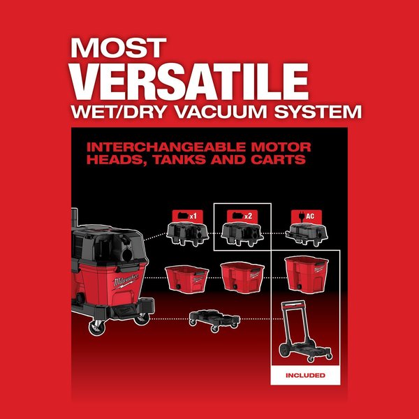 M18 FUEL 12 Gallon Dual-Battery Wet/Dry Shop Vacuum Kit