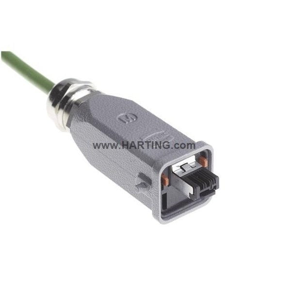 Han3A RJ45 Cable-Mount Connector, Poles 4