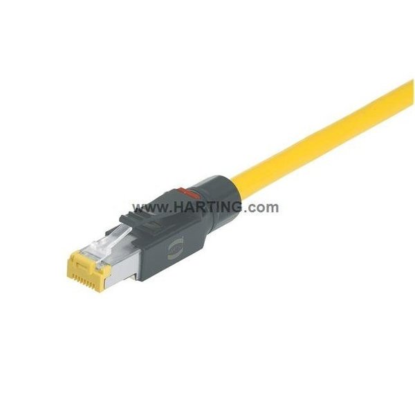 RJ45 Cable-Mount Connector, Black, Poles 8