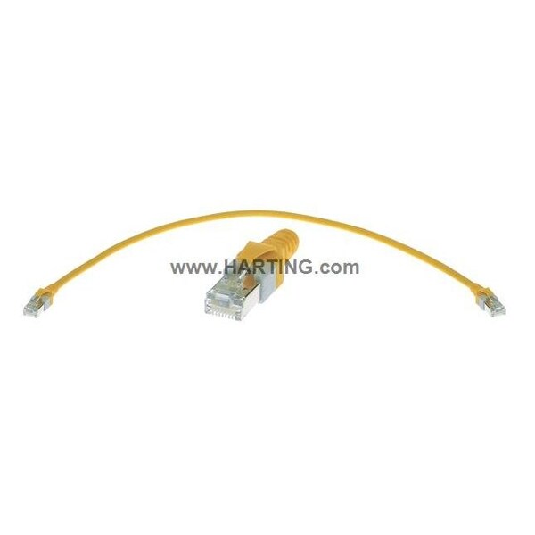 Cordset, 0.5m, Yellow, 26 AWG