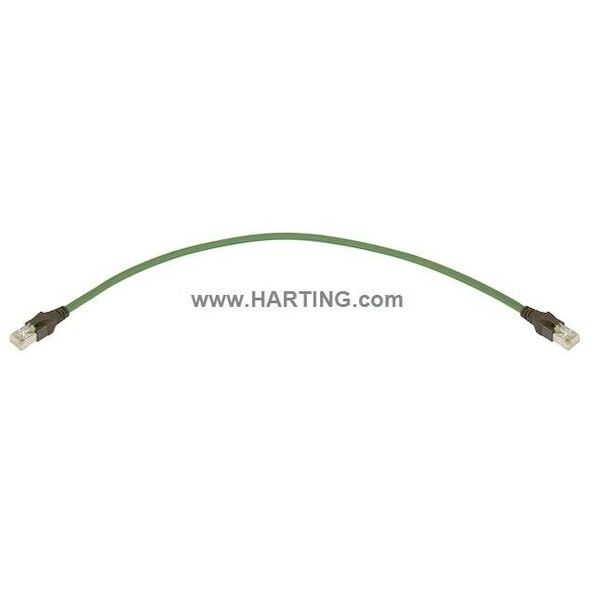 Cordset, 0.5m, Green, 26 AWG