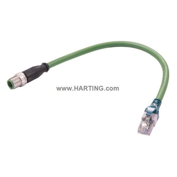 Cordset, 10m, Green, 22 AWG
