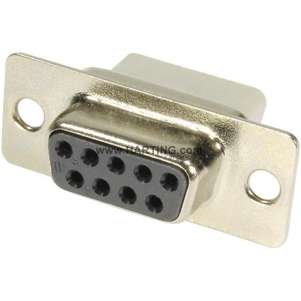 Fixing Flange D-Sub Connector, Black
