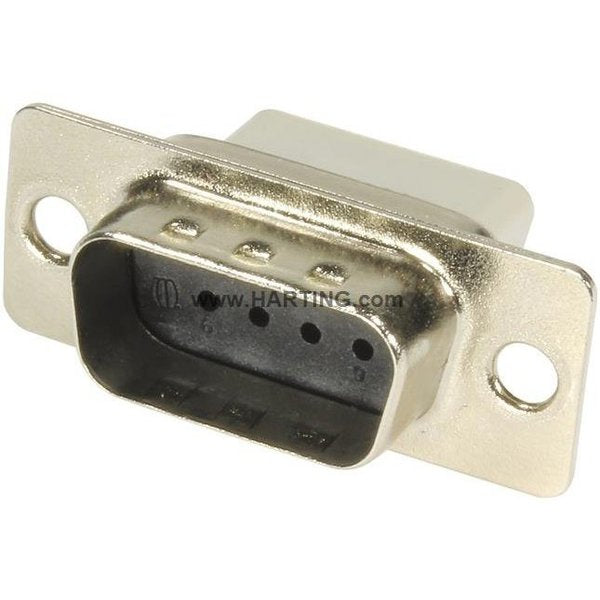 Fixing Flange D-Sub Connector, Black
