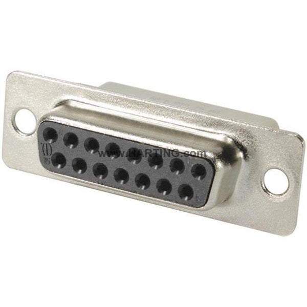 Fixing Flange D-Sub Connector, Black