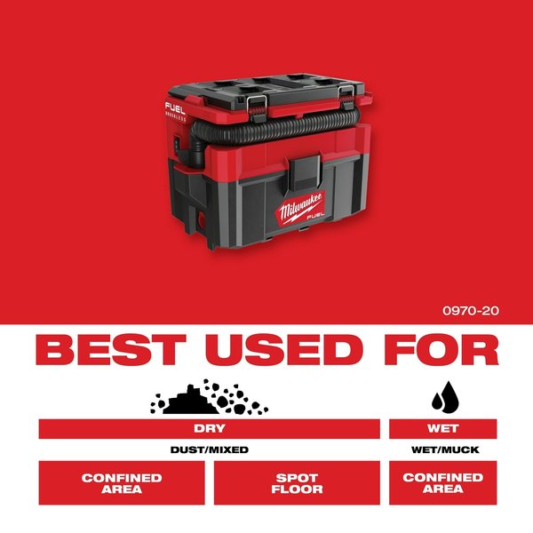 M18 FUEL PACKOUT 2.5 Gallon Wet/Dry Vacuum (Tool Only)