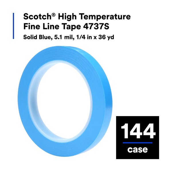 Fine Line Masking Tape, Blue, 1/4In x 36Yd