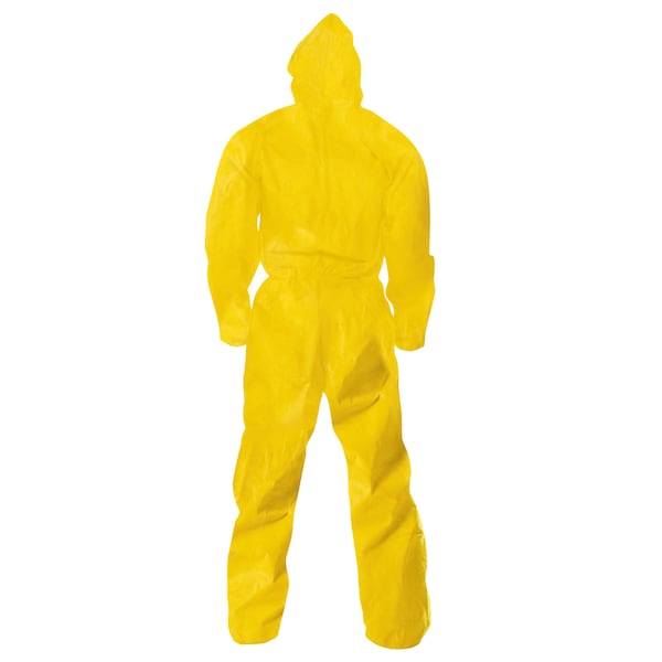 Hooded Disposable Coveralls, 12 PK, Yellow, KleenGuard A70, Zipper