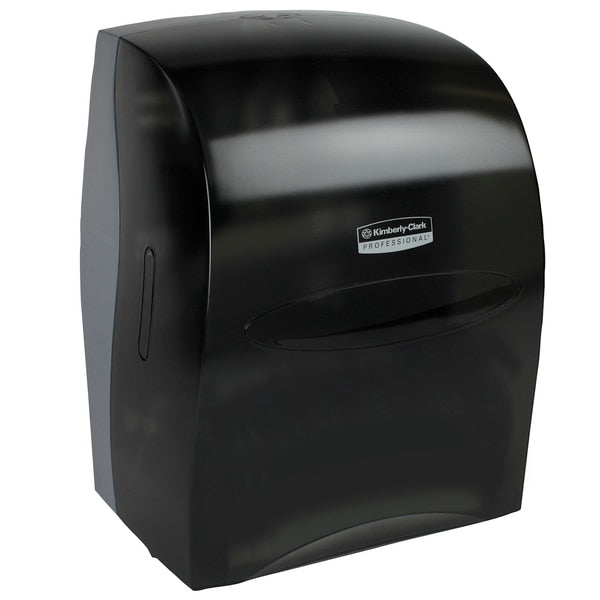 Sanitouch Manual Hard Roll Towel Dispenser, Black, for 1.5
