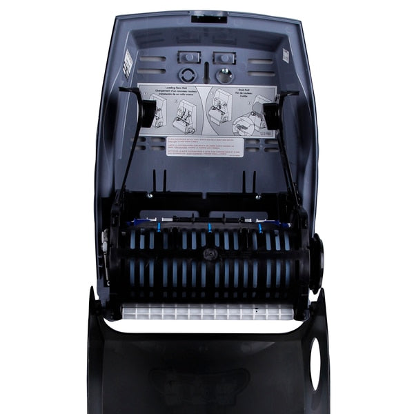 Sanitouch Manual Hard Roll Towel Dispenser, Black, for 1.75