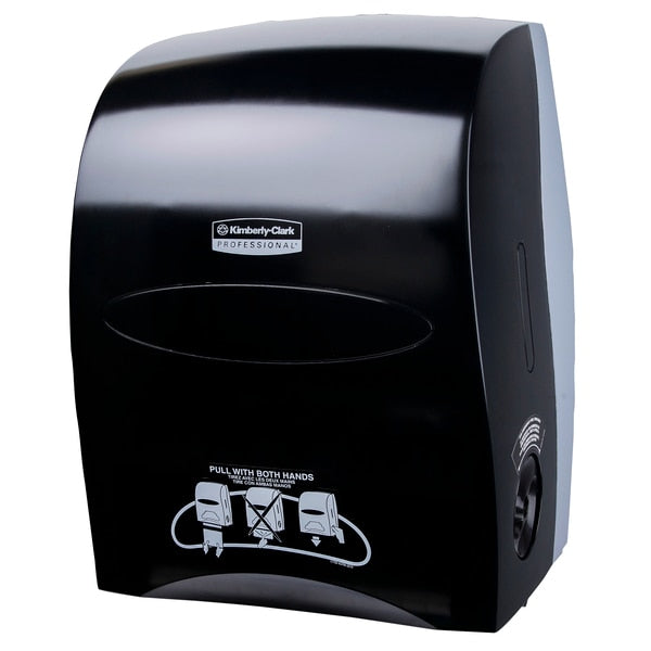 Sanitouch Manual Hard Roll Towel Dispenser, Black, for 1.75