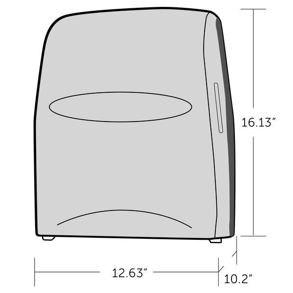 Sanitouch Manual Hard Roll Towel Dispenser, Black, for 1.75