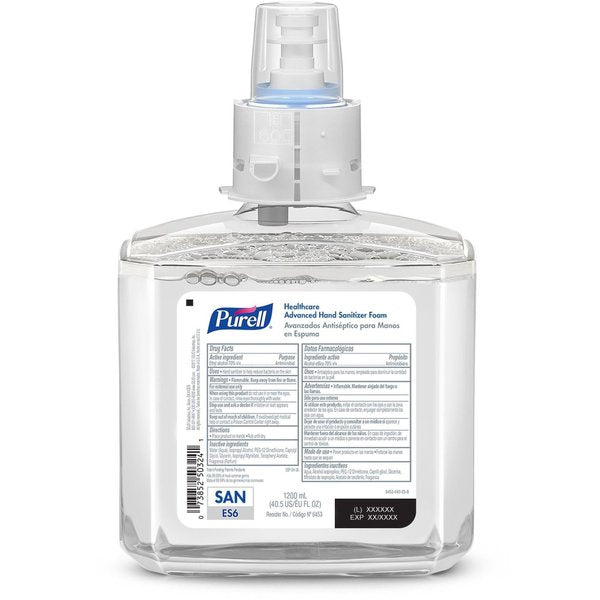 Hand Sanitizer, Foam, 1200mL Refill for ES6, Requires Dispenser, Dye-Free, Fruity Fragrance, 2 Pack