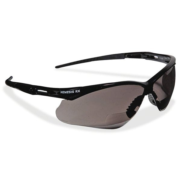 Nemesis Readers Safety Glasses, Clear Lenses, +1.0 Diopters, Clear Frame, Unisex, 1 Pair