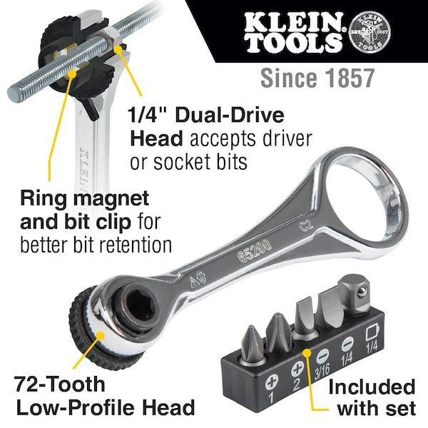 1/4 in Drive, 4 1/4 in Hand Ratchet