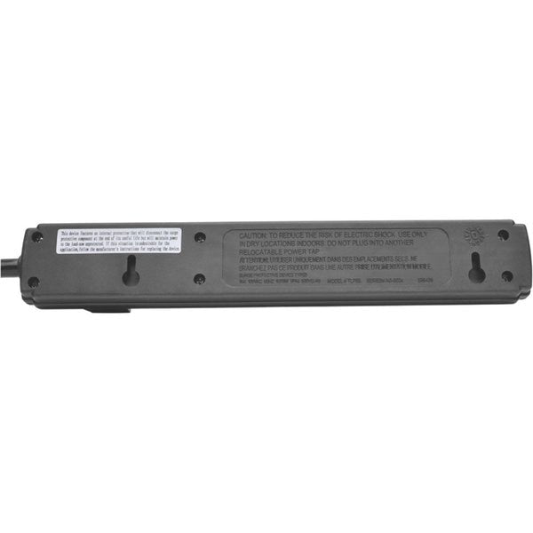 Power Strip, 6-Outlet, Black, 6ft cord