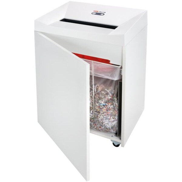 Paper Shredder, Strip-Cut, White, 38.3 gal.