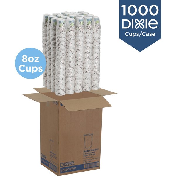 Disposable Cold/Hot Cup 8 oz. White, Paper, Pk1000
