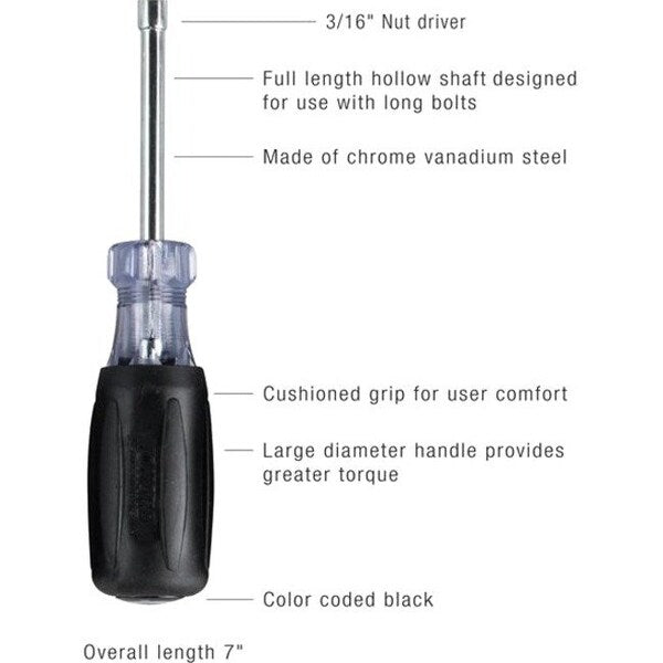 Nut Driver, 3/16