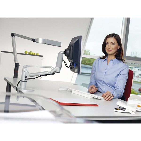 Adjustable Height Monitor Arm, 17 lb. ca
