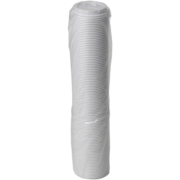 Lid for 12 to 20 oz. Hot Cup, Dome, Sip Through, White, Pk1000