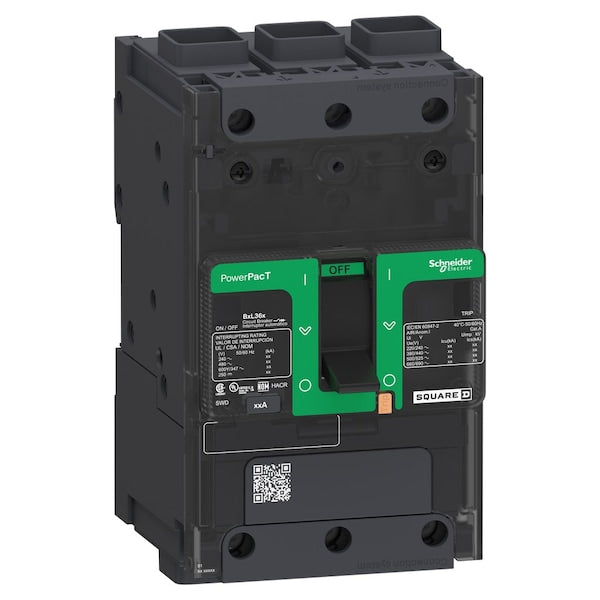 Circuit breaker, PowerPact B, 50A, 3 pol, 50 A, 525V AC, 3 Pole, BD 050 Series