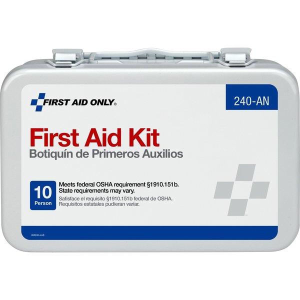 Unitized First Aid kit, Metal, 10 Person