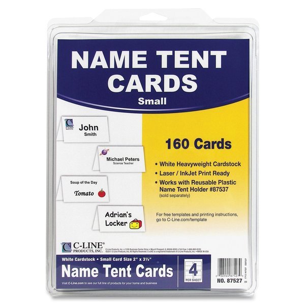 Name Tent Cardstock, White, PK160