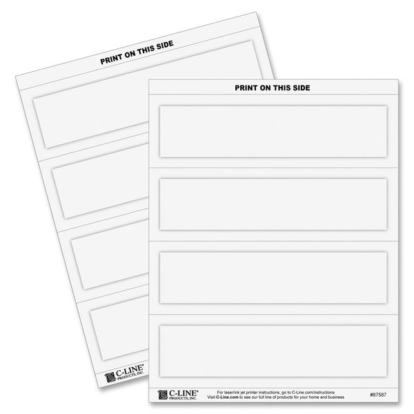 White Name Tent Cardstock, PK100