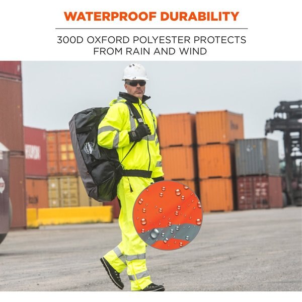 Rain Pants, Breathable, Hi-Vis Orange, 2XL
