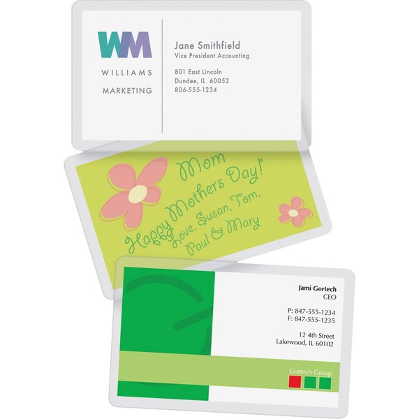 Laminating Pouch, Card, 10 mil, PK100