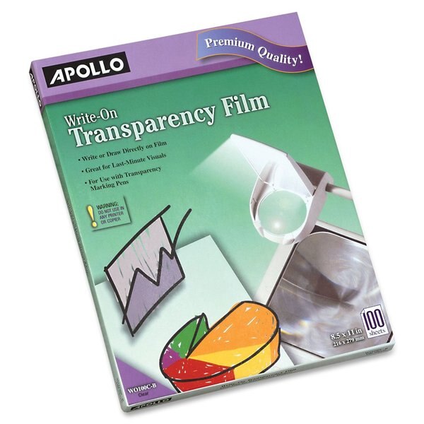 Write-On Transparency Film, PK100