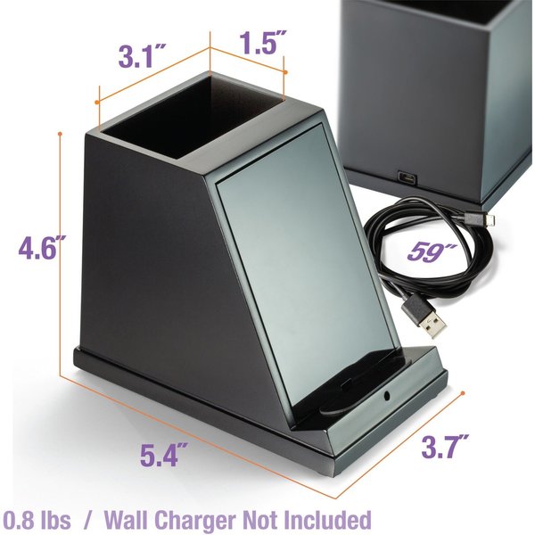 Wireless Phone Charger, Black, 9V