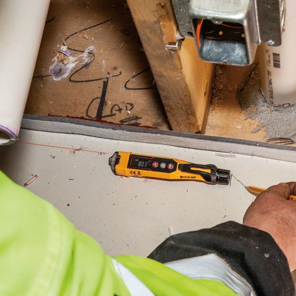Non-Contact Voltage Tester Pen, 12-1000V AC, with Laser Distance Meter