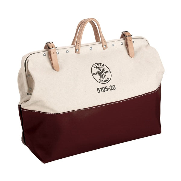 Wide-Mouth Tool Bag, #8 Canvas, 1 Pockets, natural, 15