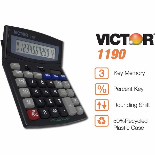 Finance Portable Calculator, LCD, 12 Digit