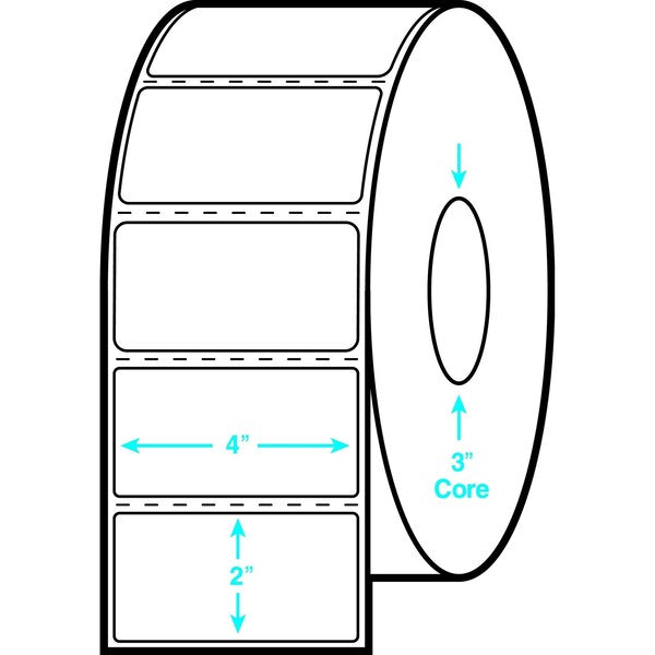 Printer Label, White, Labels/Roll: 1000