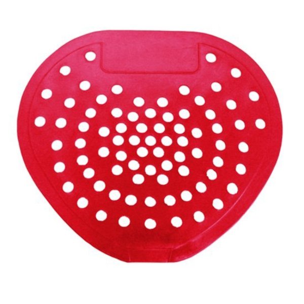 Urinal Screen, Non-Para, Heart, Cherry Fragrance, Red, 12 Pack